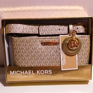 Gorgeous! Michael Kors ⚜️ Goldtone Adjustable Belt/Crossbody Bag  L/XL ⚜️